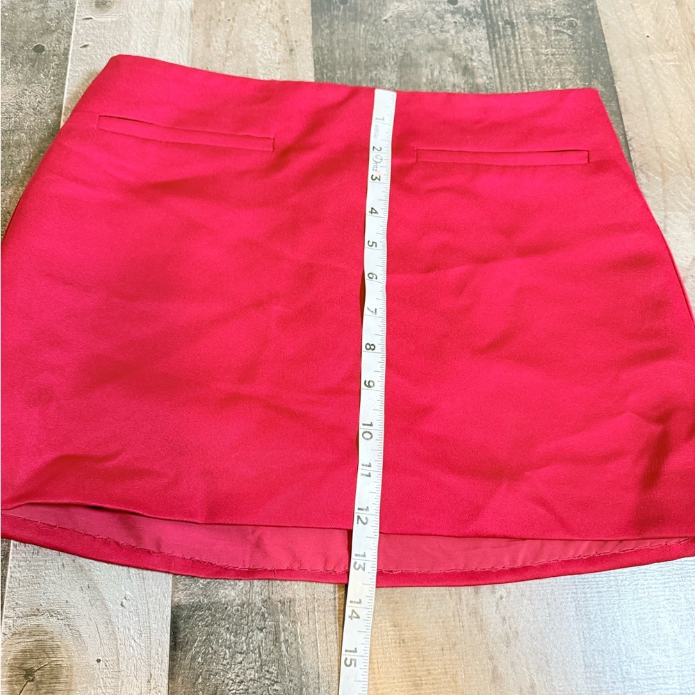 Naked Vice Red Mini Skirt S Y2K Satin Party Skirt Clubwear Going Out Slip Skirt - Picture 3 of 9